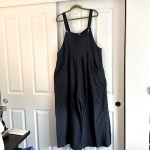 Simple Blue Jumpsuit Waffle Cotton 1X